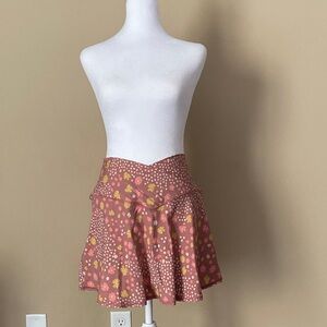 Aerie Offline Floral Pink Skort Large